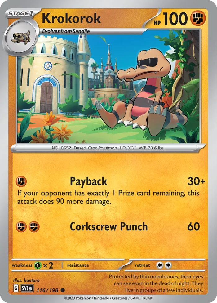 Krokorok #116 Scarlet & Violet Pokemon card