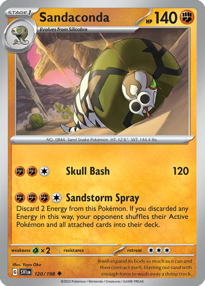 Sandaconda #120 Scarlet & Violet Pokemon card