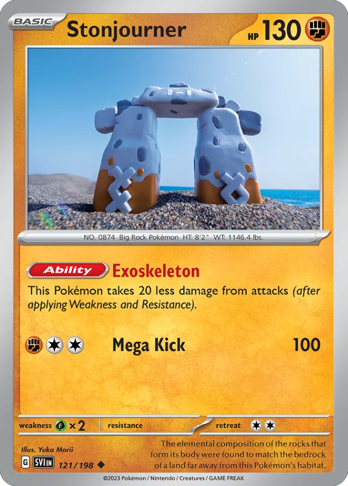 Stonjourner #121 Scarlet & Violet Pokemon card