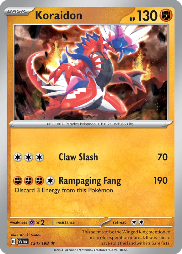 Koraidon #124 Scarlet & Violet Pokemon card