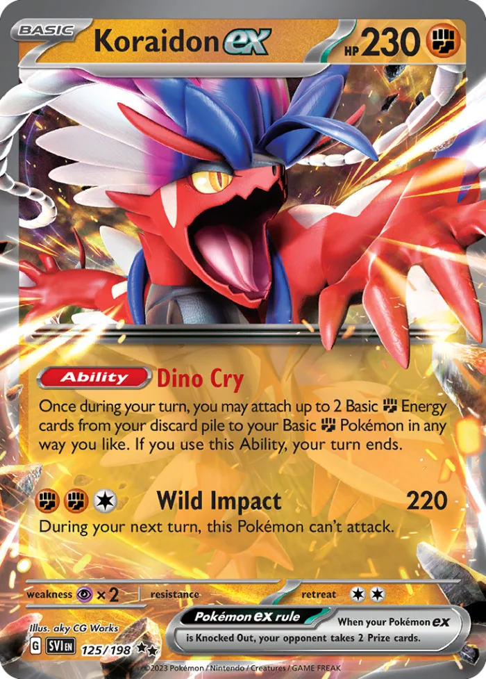 Koraidon ex #125 Scarlet & Violet Pokemon card