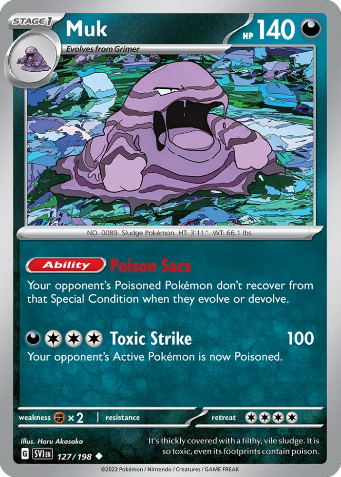 Muk #127 Scarlet & Violet Pokemon card