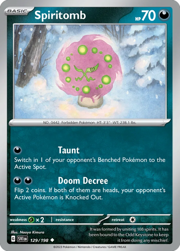 Spiritomb #129 Scarlet & Violet Pokemon card