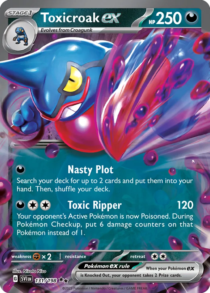 Toxicroak ex #131 Scarlet & Violet Pokemon card