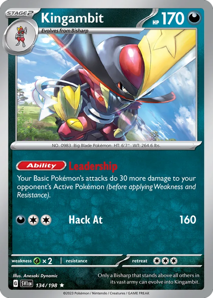 Kingambit #134 Scarlet & Violet Pokemon card