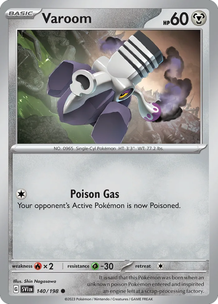 Varoom #140 Scarlet & Violet Pokemon card