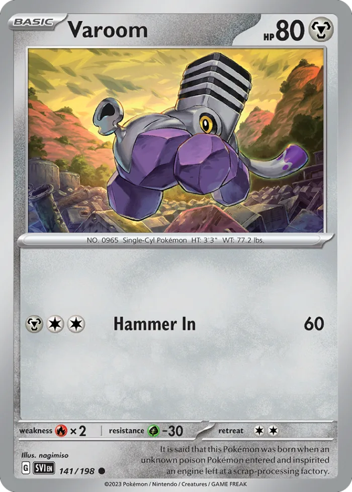 Varoom #141 Scarlet & Violet Pokemon card