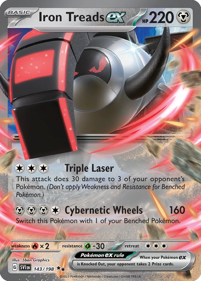 Iron Treads ex #143 Scarlet & Violet Pokemon card