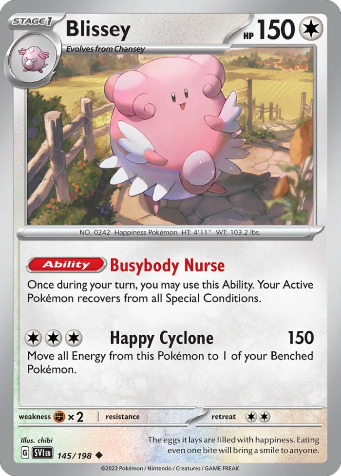 Blissey #145 Scarlet & Violet Pokemon card