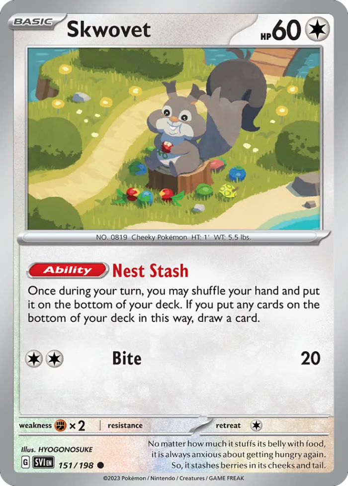 Skwovet #151 Scarlet & Violet Pokemon card