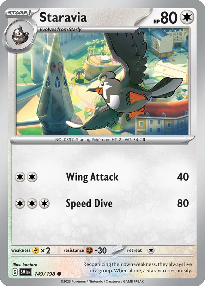 Staravia #149 Scarlet & Violet Pokemon card