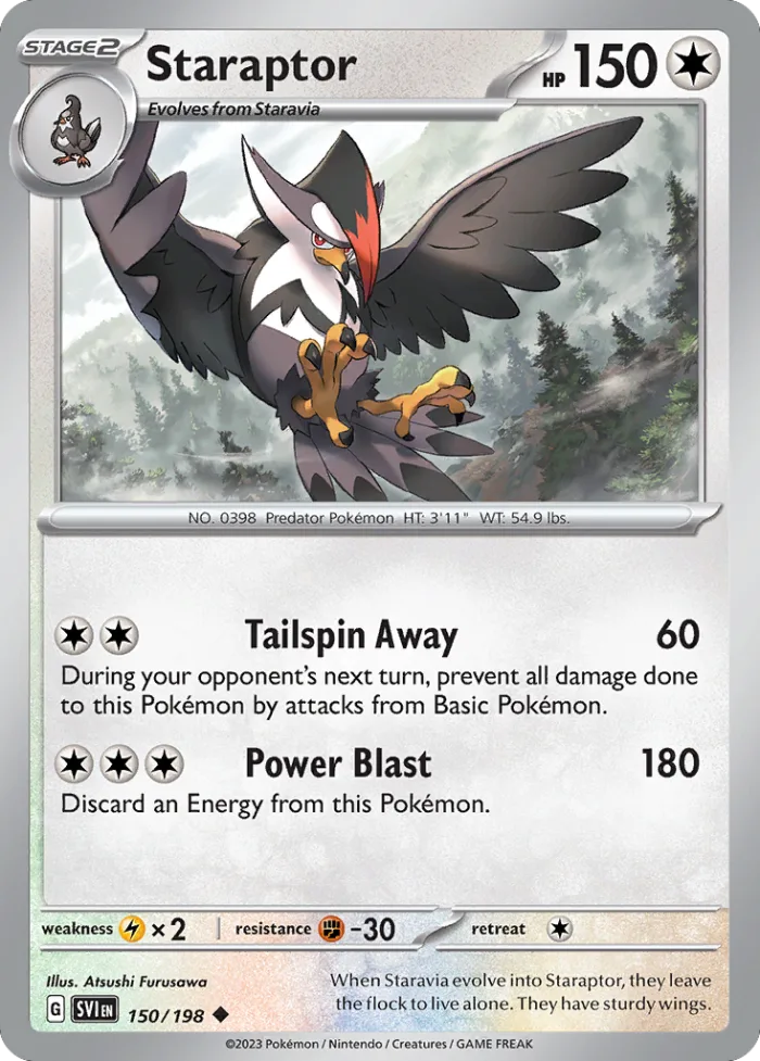 Staraptor #150 Scarlet & Violet Pokemon card