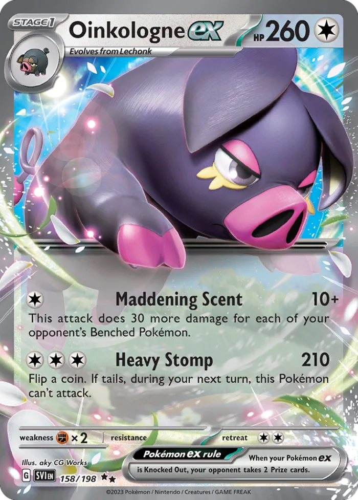 Oinkologne ex #158 Scarlet & Violet Pokemon card