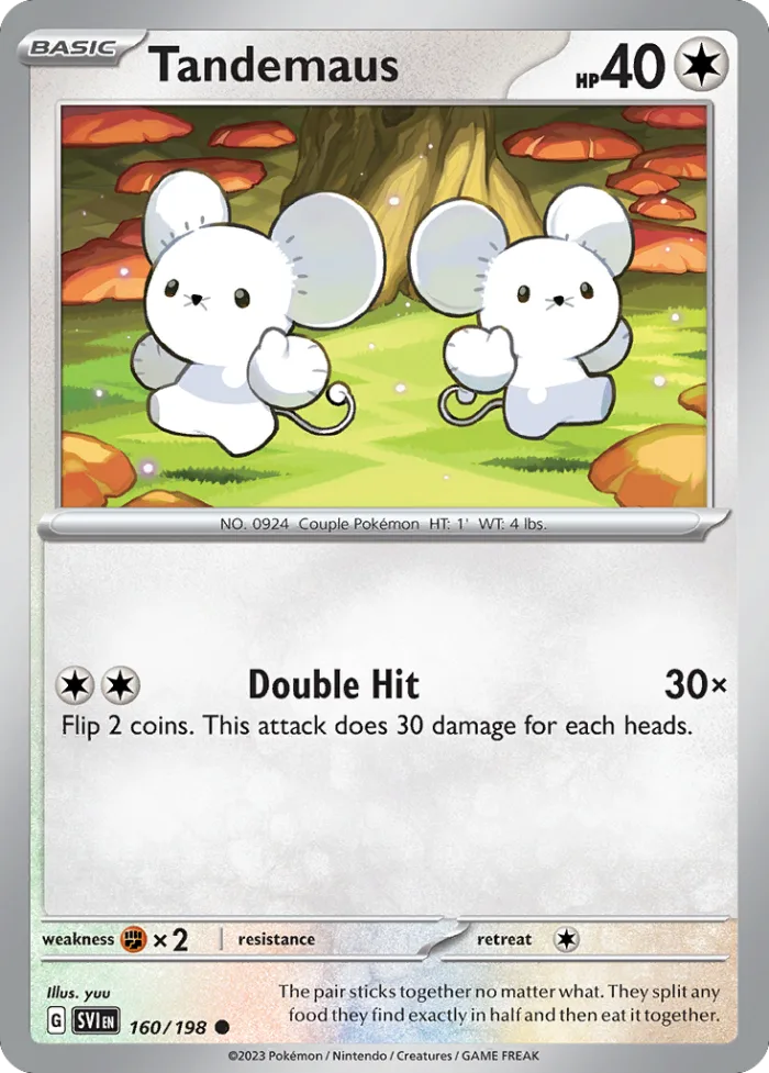 Tandemaus #160 Scarlet & Violet Pokemon card