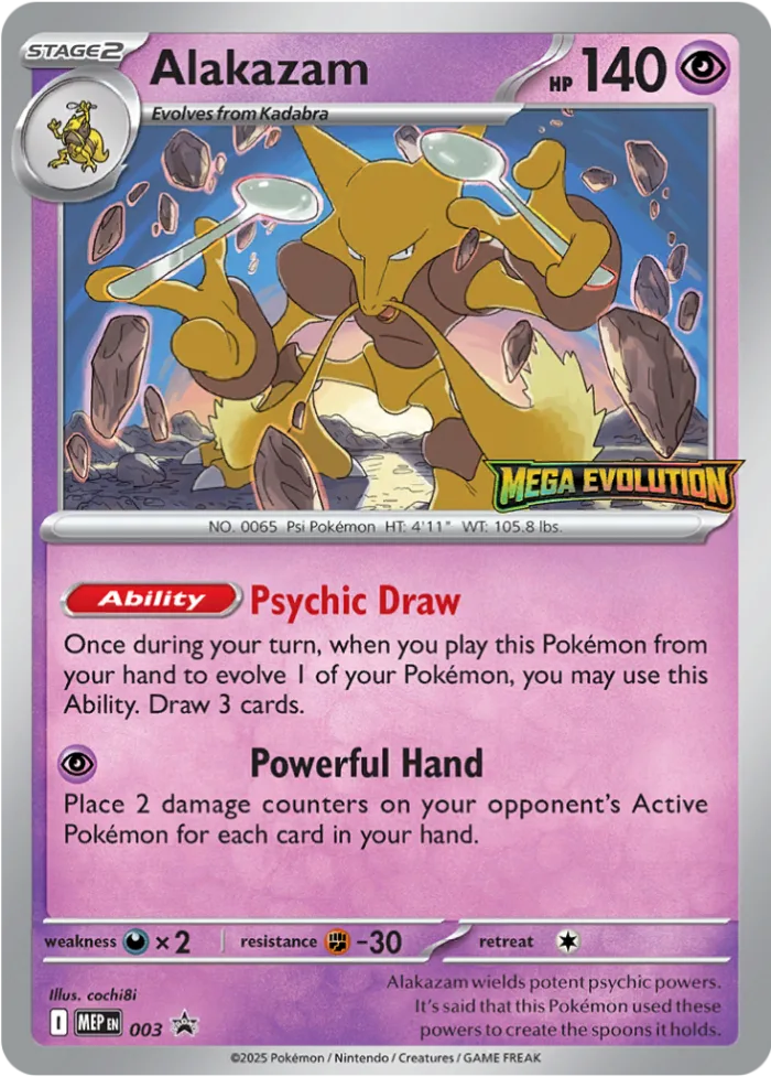 Alakazam #MEP 003 MEP Black Star Promos Pokemon card