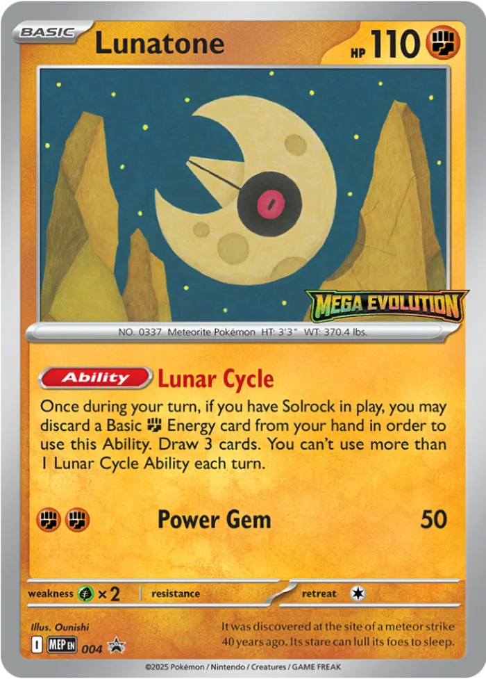 Lunatone #MEP 004 MEP Black Star Promos Pokemon card