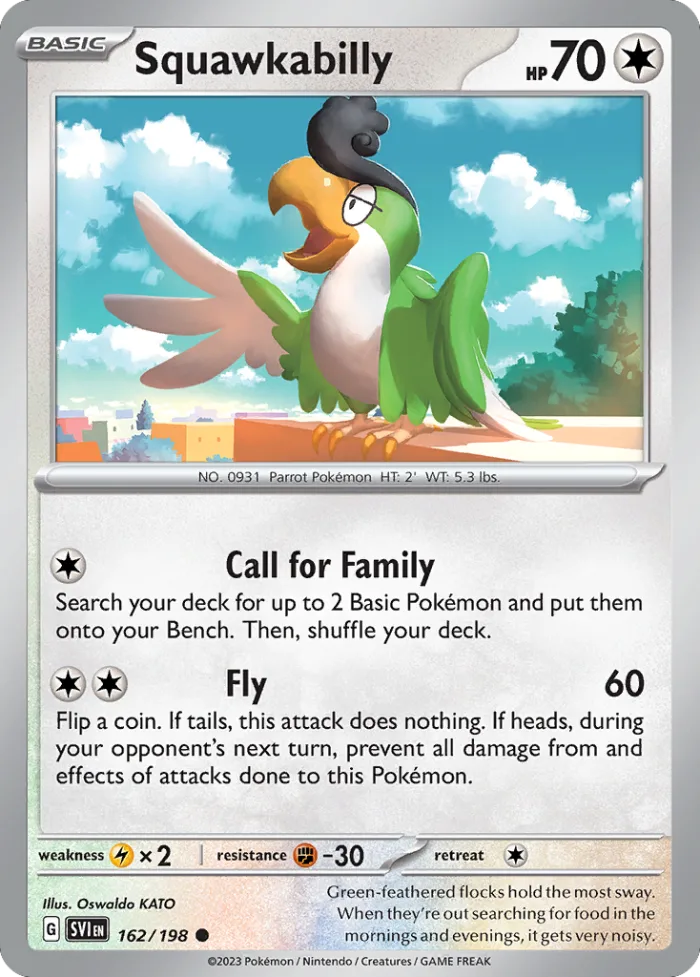 Squawkabilly #162 Scarlet & Violet Pokemon card