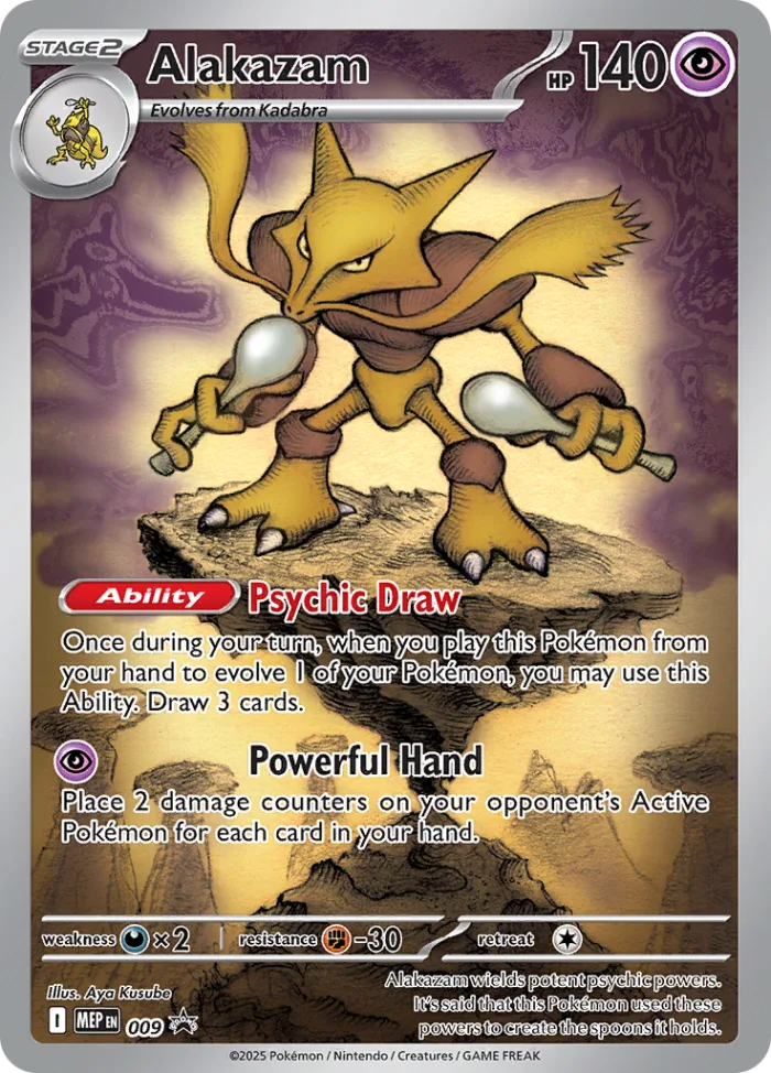 Alakazam #MEP 009 MEP Black Star Promos Pokemon card