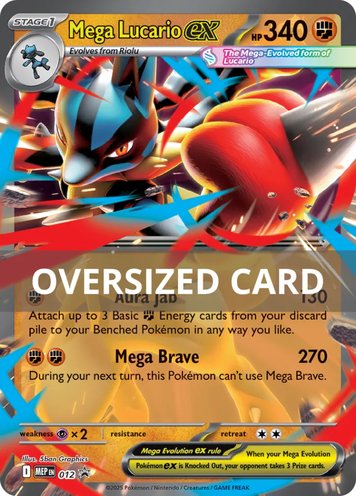 Mega Lucario ex #MEP 012 MEP Black Star Promos Pokemon card