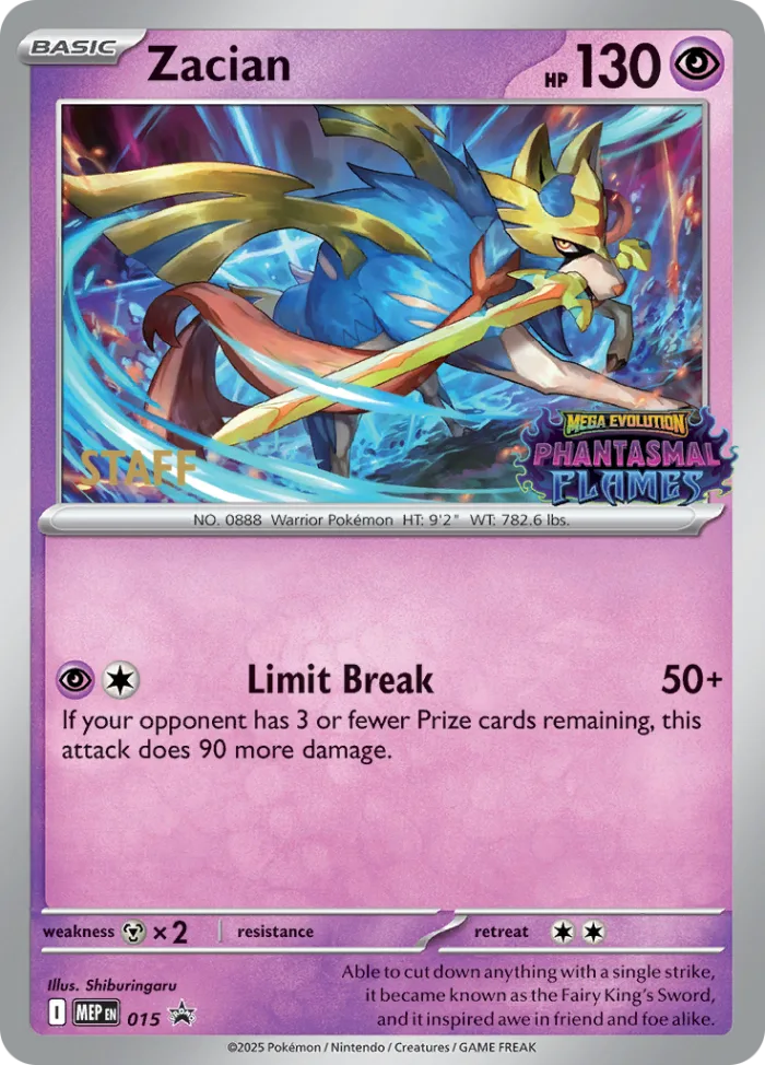 Zacian #MEP 015 MEP Black Star Promos Pokemon card