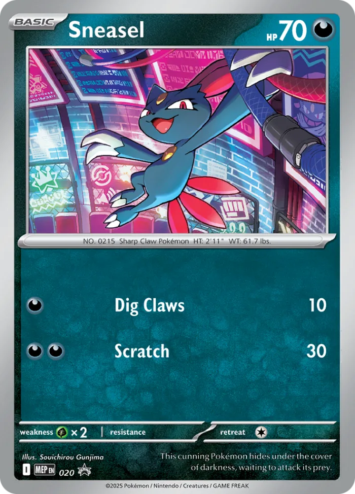 Sneasel #MEP 020 MEP Black Star Promos Pokemon card