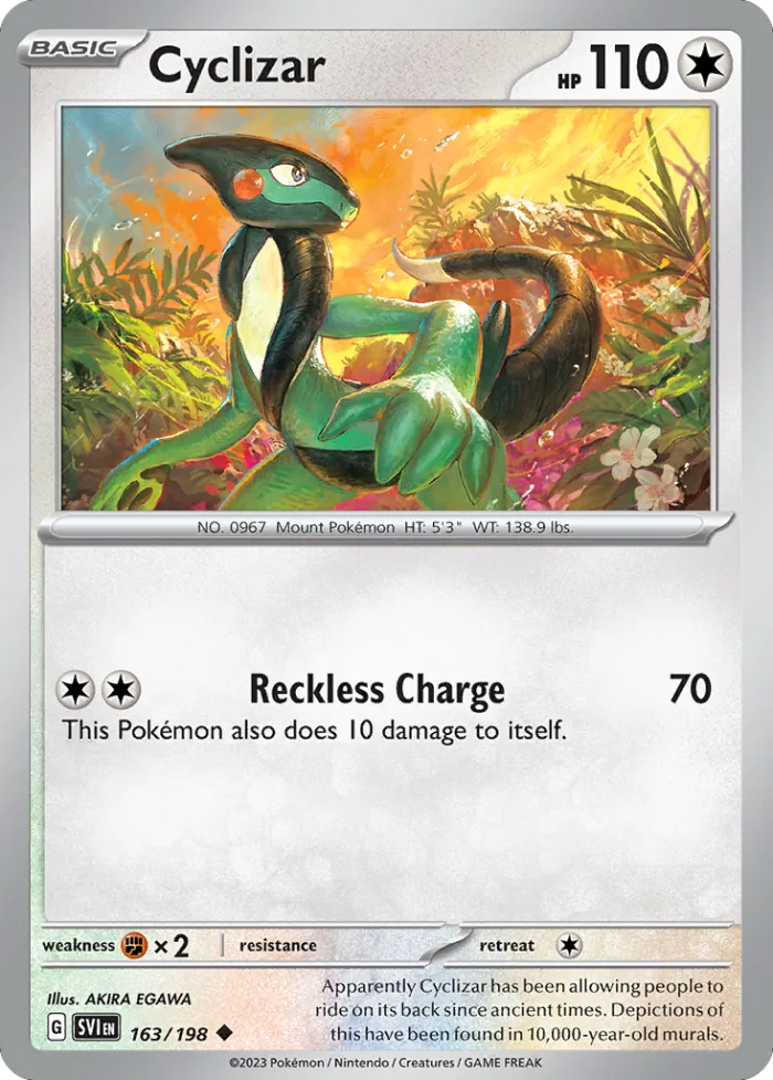 Cyclizar #163 Scarlet & Violet Pokemon card