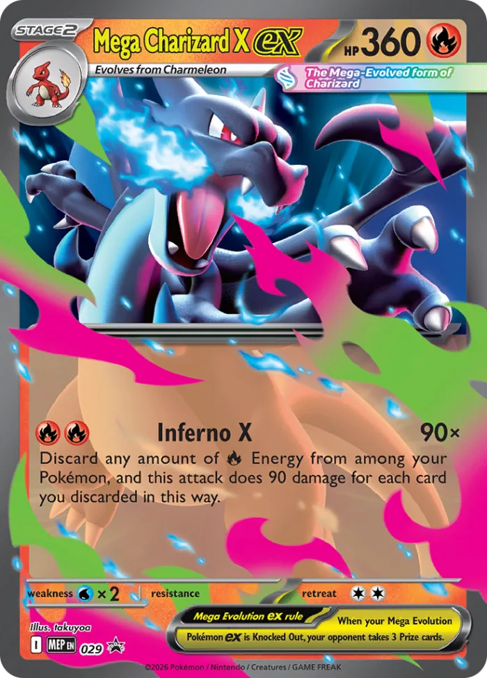 Mega Charizard X ex #MEP 029 MEP Black Star Promos Pokemon card