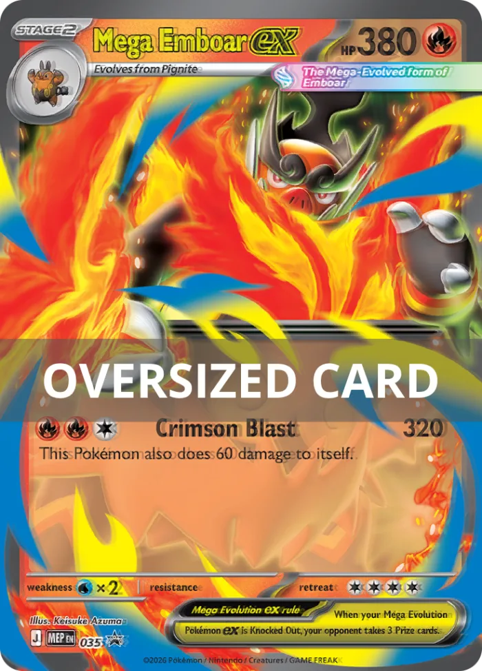 Mega Emboar ex #MEP 035 MEP Black Star Promos Pokemon card