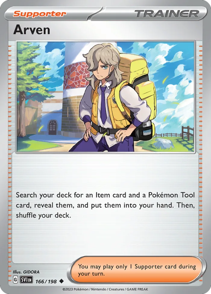 Arven #166 Scarlet & Violet Pokemon card