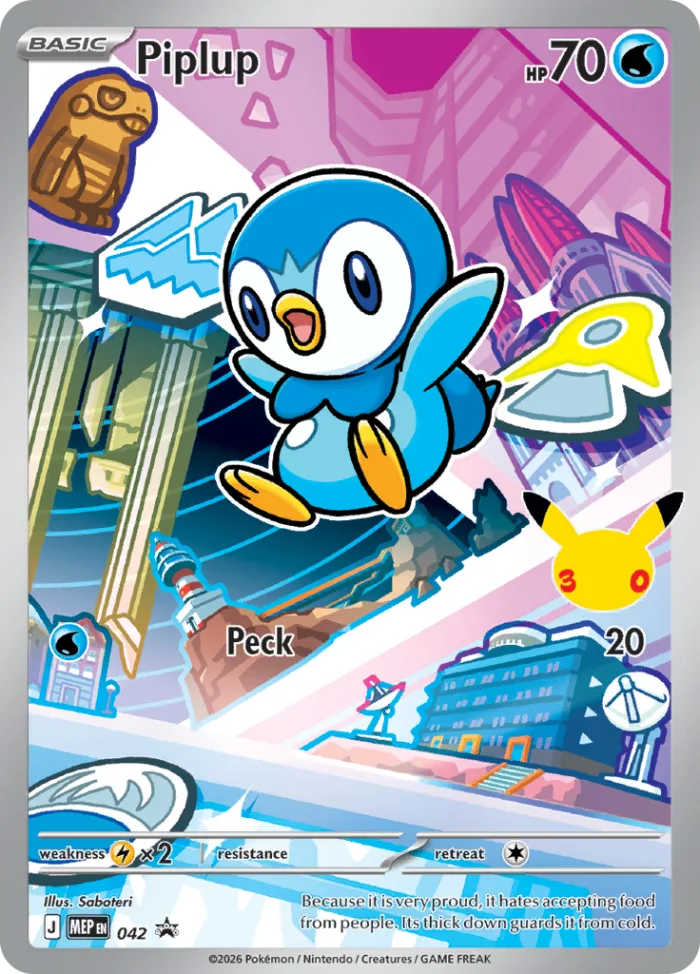 Piplup #MEP 042 MEP Black Star Promos Pokemon card