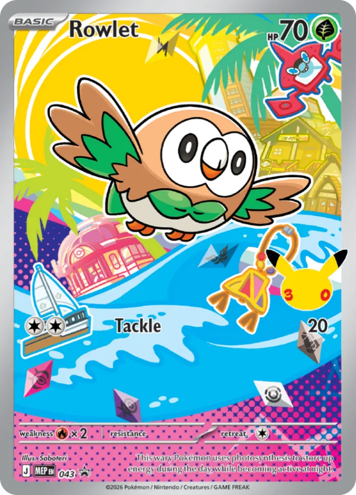 Rowlet #MEP 043 MEP Black Star Promos Pokemon card