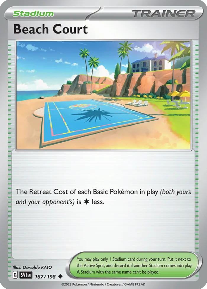 Beach Court #167 Scarlet & Violet Pokemon card