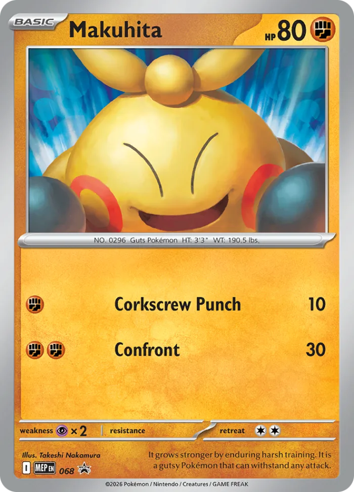Makuhita #MEP 068 MEP Black Star Promos Pokemon card