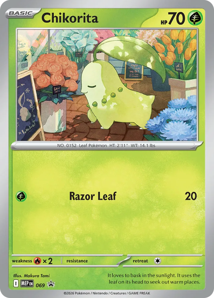 Chikorita #MEP 069 MEP Black Star Promos Pokemon card