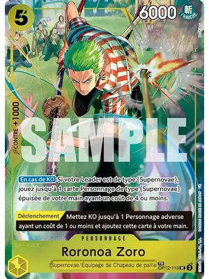 Roronoa Zoro #OP12-113 The Azure Sea's Seven One Piece card