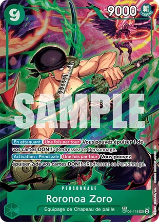 Roronoa Zoro #OP06-118 A Fist of Divine Speed One Piece card