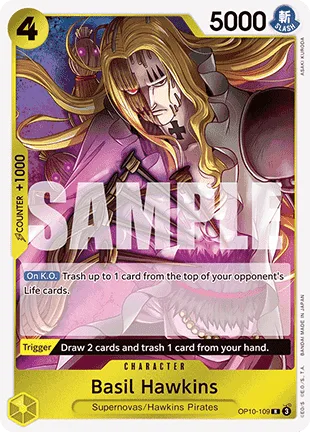 Basil Hawkins #OP10-109 Royal Blood One Piece card