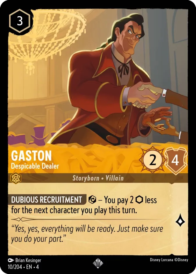 Gaston #10 Ursula's Return Disney Lorcana card