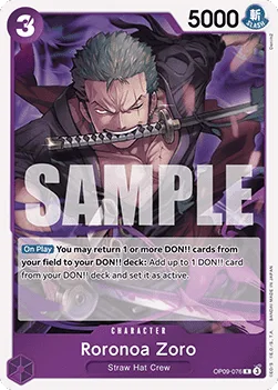 Roronoa Zoro #OP09-076 Emperors in the New World One Piece card