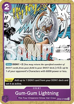 Gum-Gum Lightning #OP09-077 Emperors in the New World One Piece card