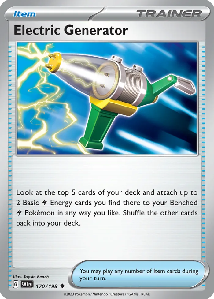 Electric Generator #170 Scarlet & Violet Pokemon card