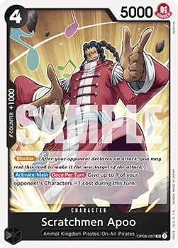 Scratchmen Apoo #OP08-087 Two Legends One Piece card