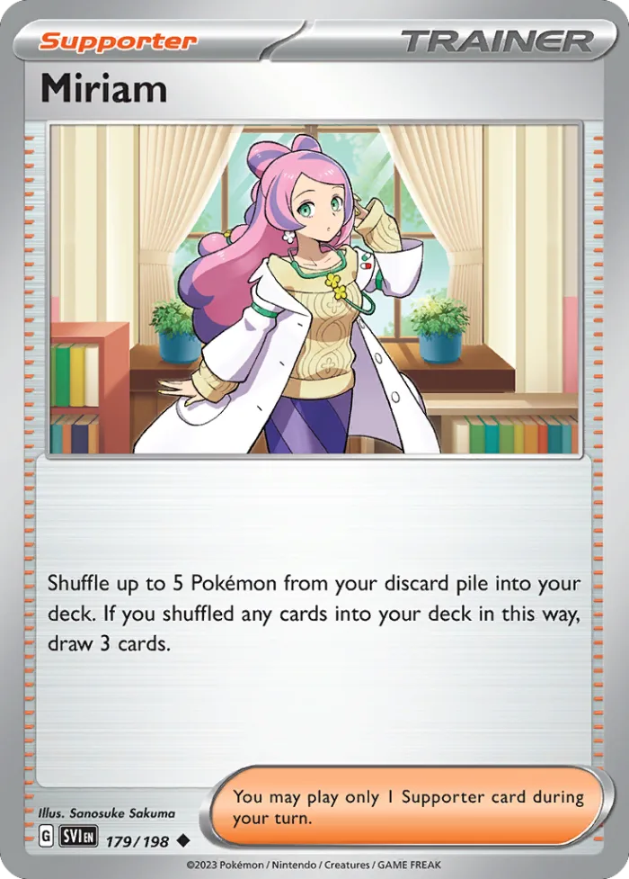 Miriam #179 Scarlet & Violet Pokemon card