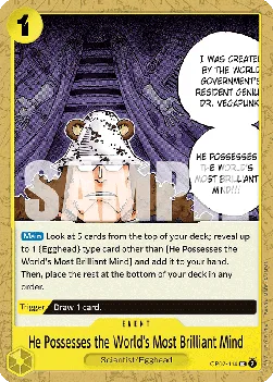 He Possesses the World's Most Brilliant Mind #OP07-114 500 Years in the Future One Piece card