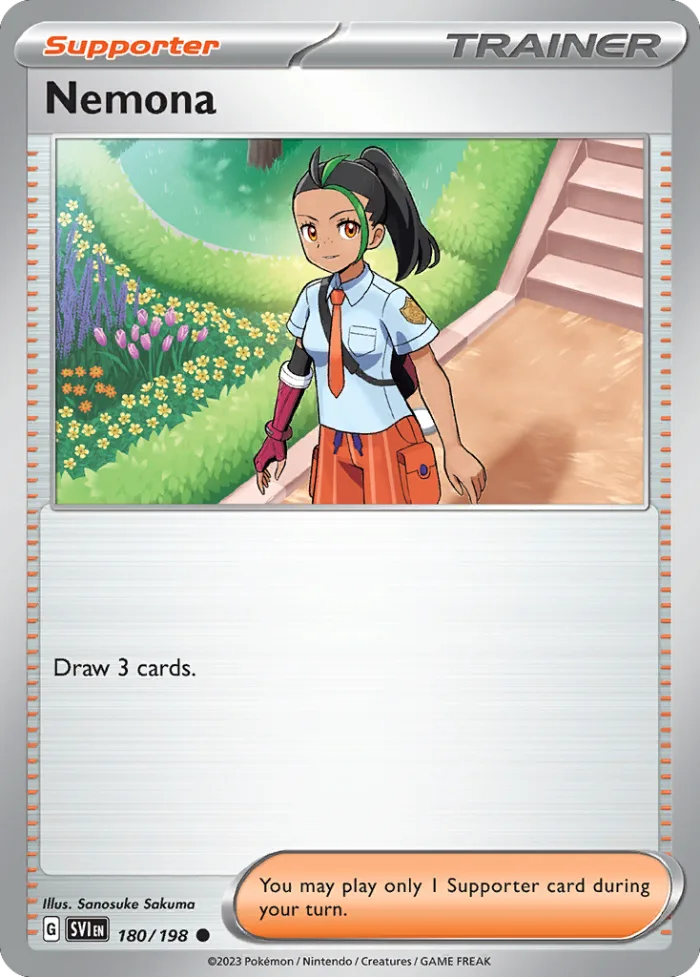 Nemona #180 Scarlet & Violet Pokemon card