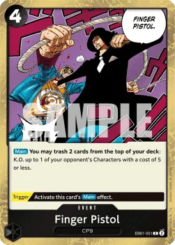 Finger Pistol #EB01-051 Memorial Collection One Piece card
