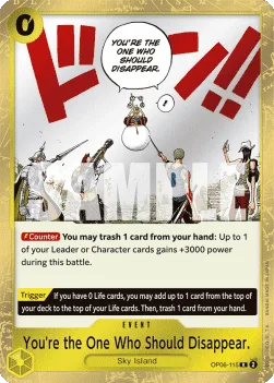 You're the One Who Should Disappear. #OP06-115 Wings of the Captain One Piece card