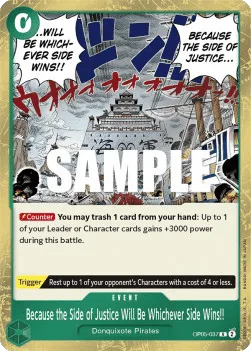 Because the Side of Justice Will Be Whichever Side Wins!! #OP05-037 Awakening of the New Era One Piece card
