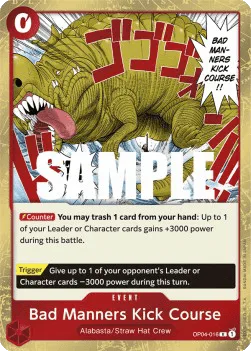 Bad Manners Kick Course #OP04-016 Kingdoms of Intrigue One Piece card