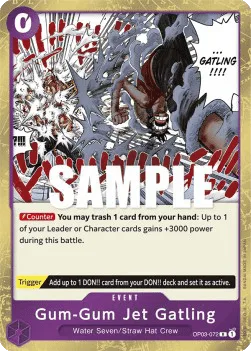 Gum-Gum Jet Gatling #OP03-072 Pillars of Strength One Piece card